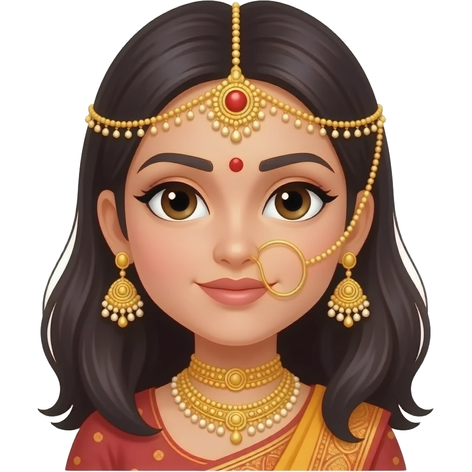 woman with Maang tikka emoji