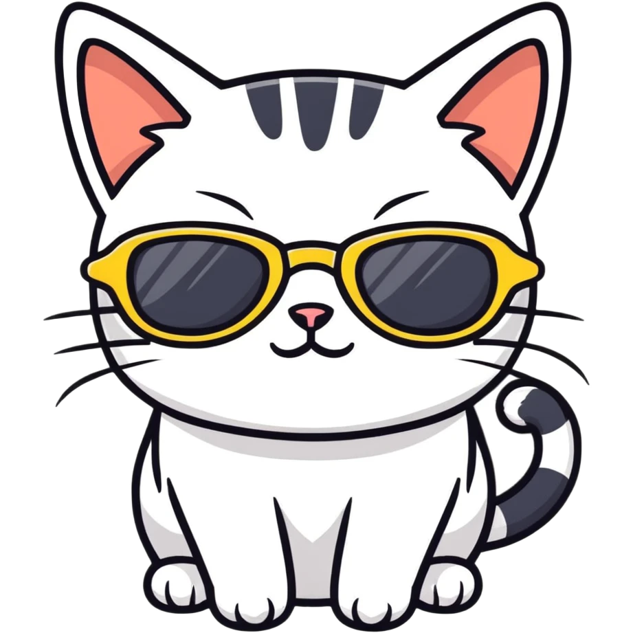 Cat with sunglasses emoji