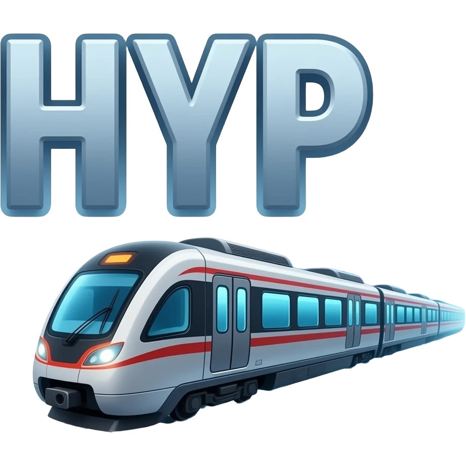 space train with the words HYPE above it emoji