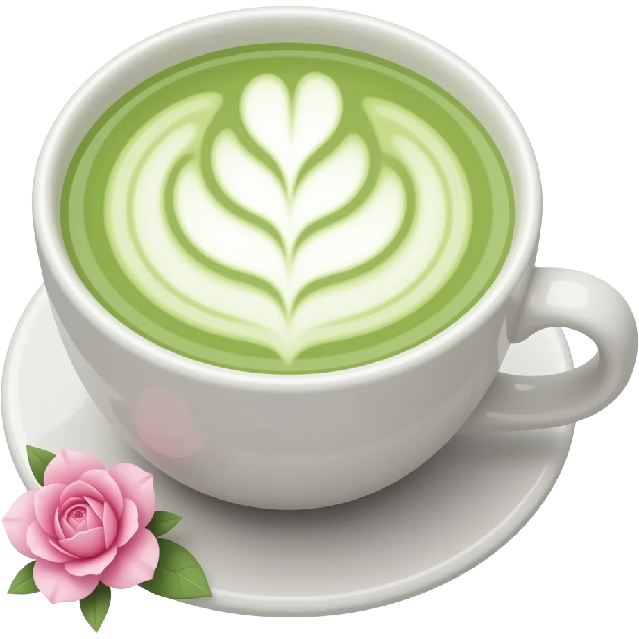 Matcha with node pink emoji