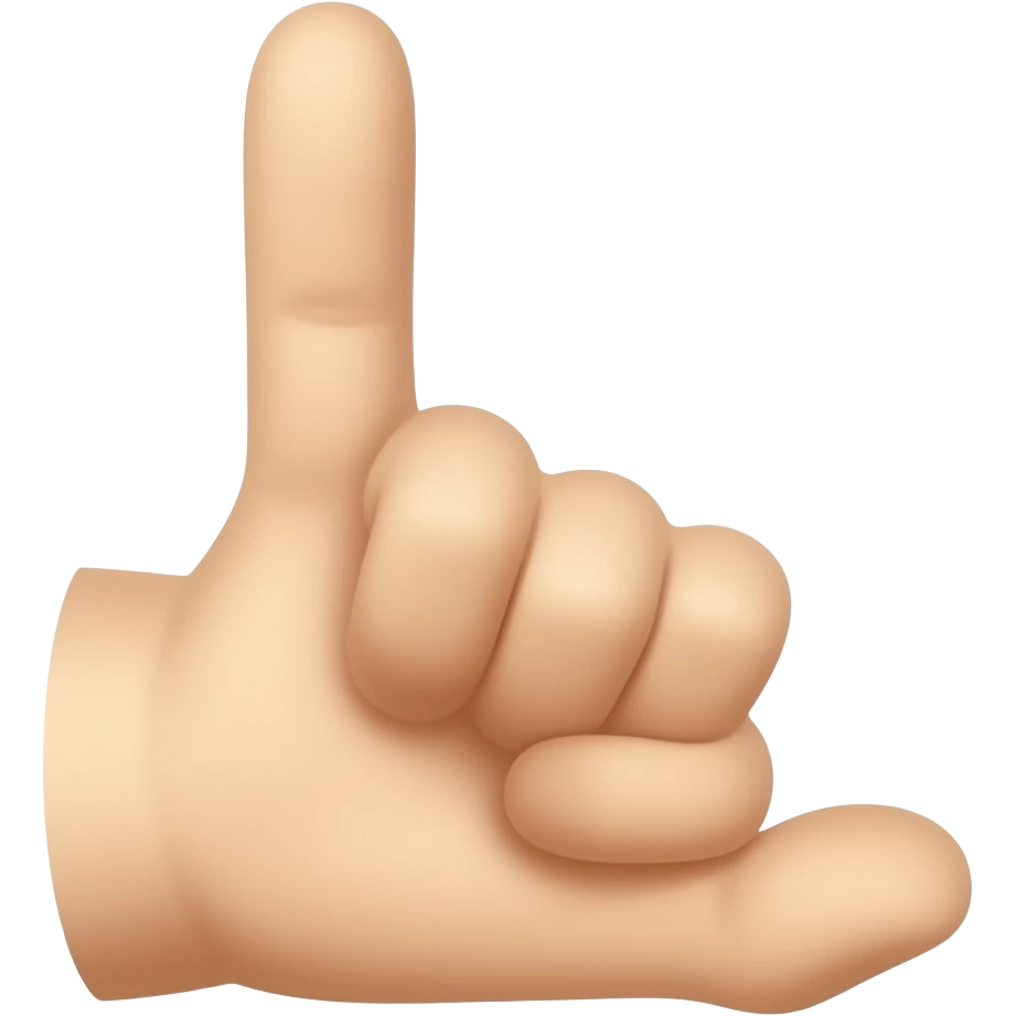 hand in the shape of the letter L emoji