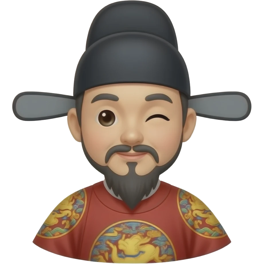 세종대왕으로 만들어주구 움직이면서 윙크해봐 emoji