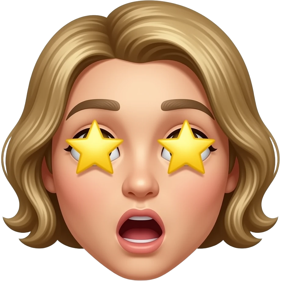 Emoji sorprendido con ojos de estrellas emoji