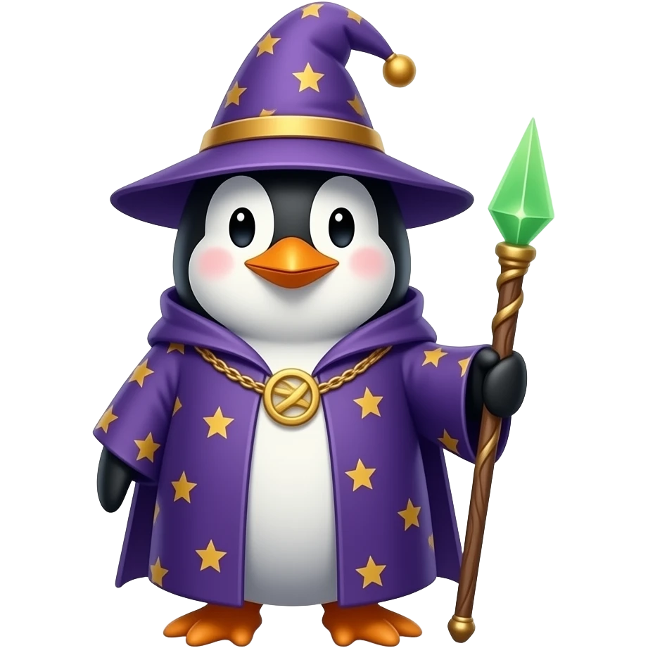 Penguin Wizard emoji