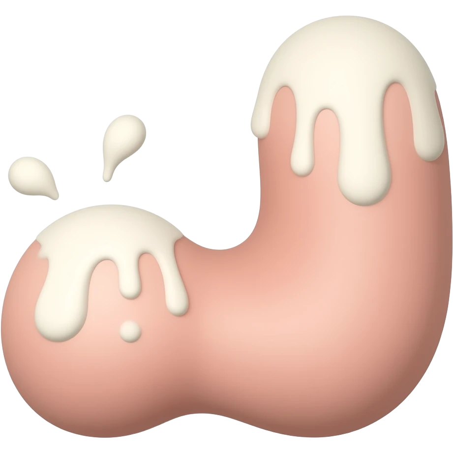 Hace un pene con leche emoji