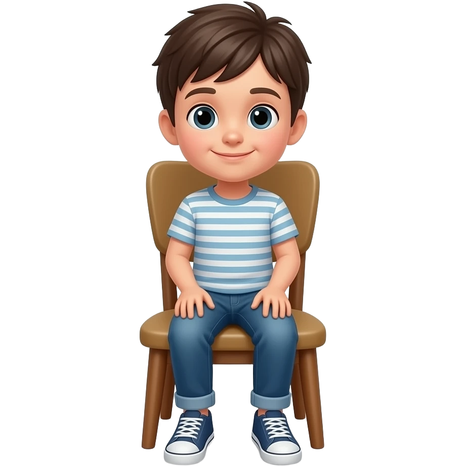 Masaya oturan çocuk emoji