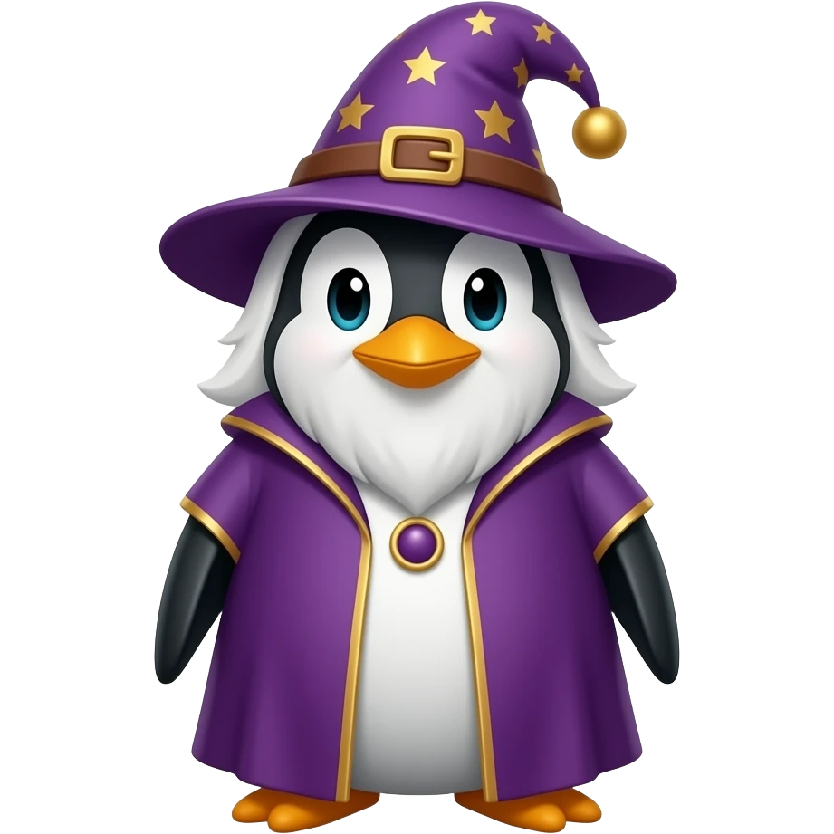 Penguin Wizard emoji