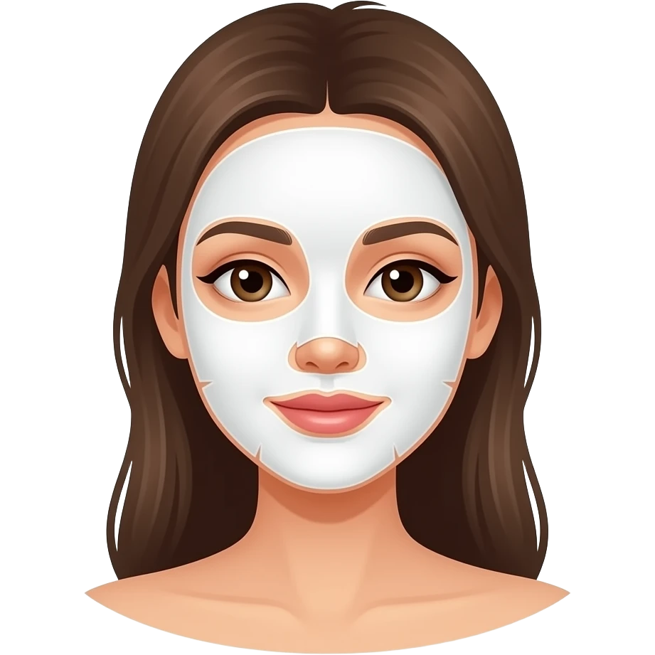 女的敷面膜的美容 emoji