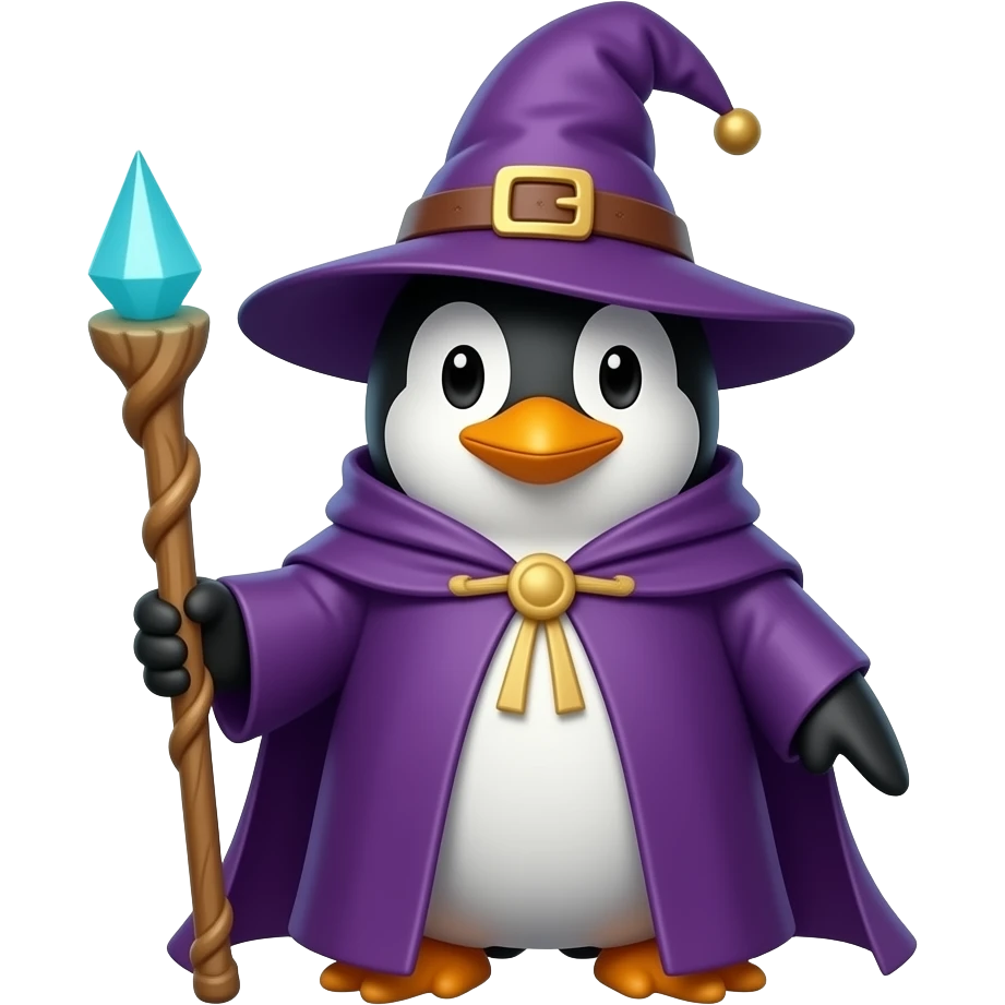Penguin Wizard emoji