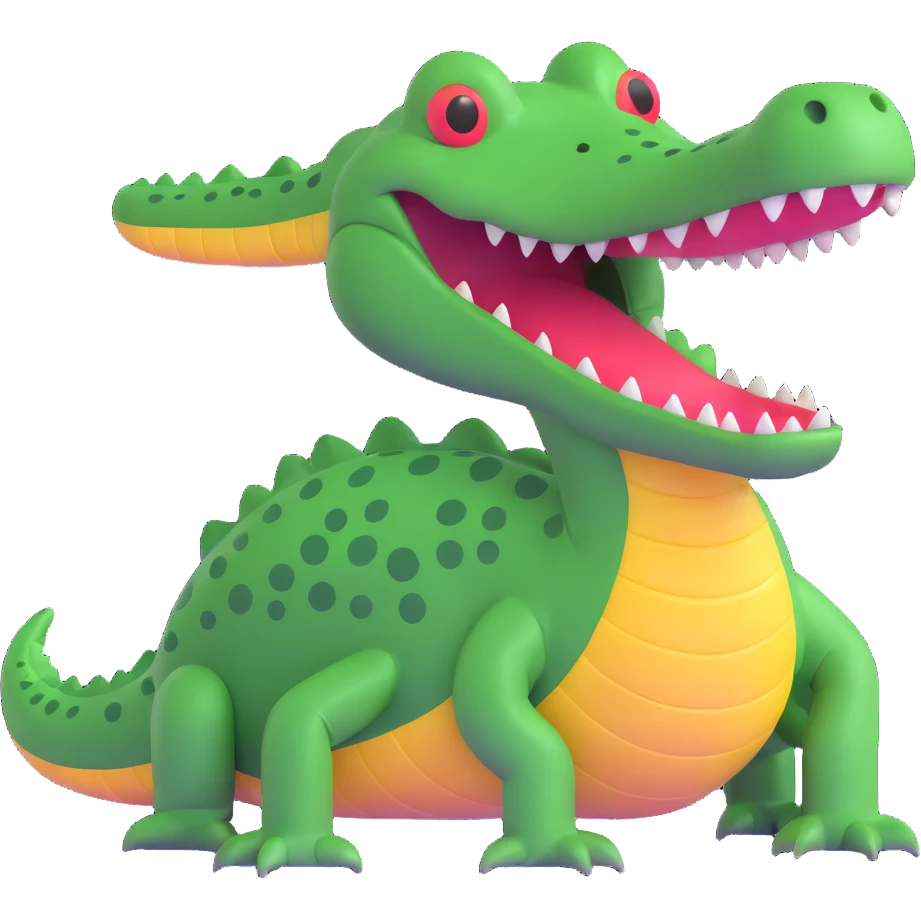 alien crocodile emoji