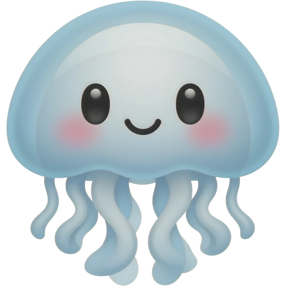 cute, simple, jellyfish emoji emoji