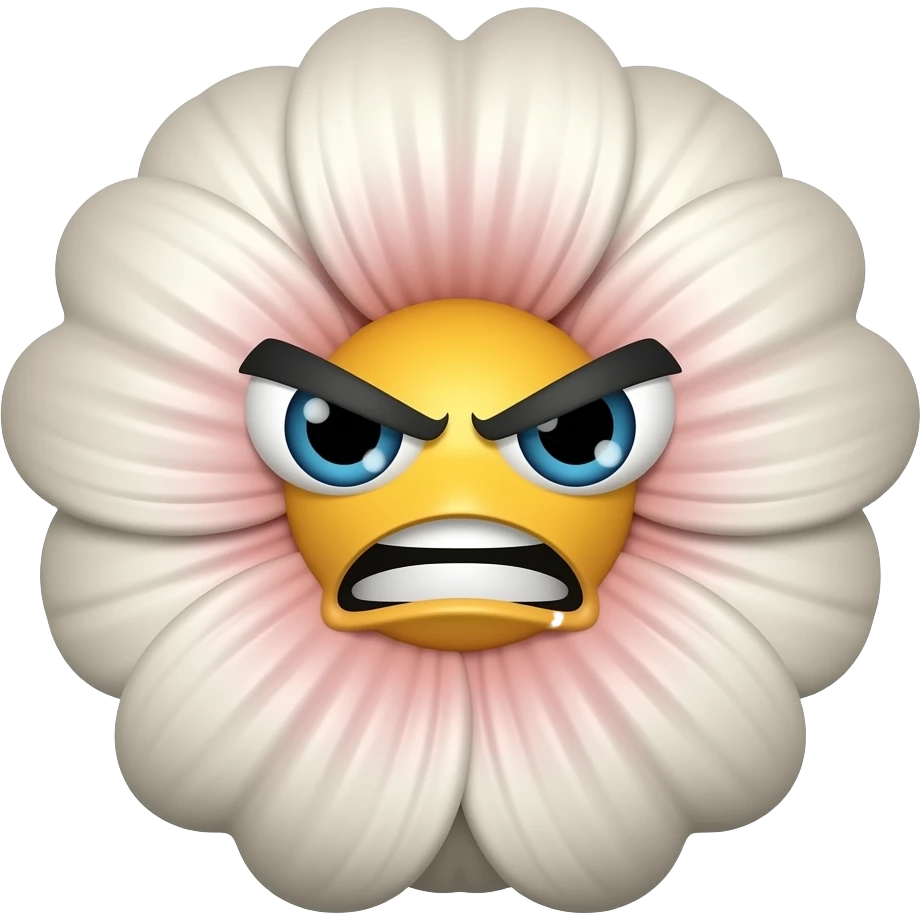 Scolding flowers emoji