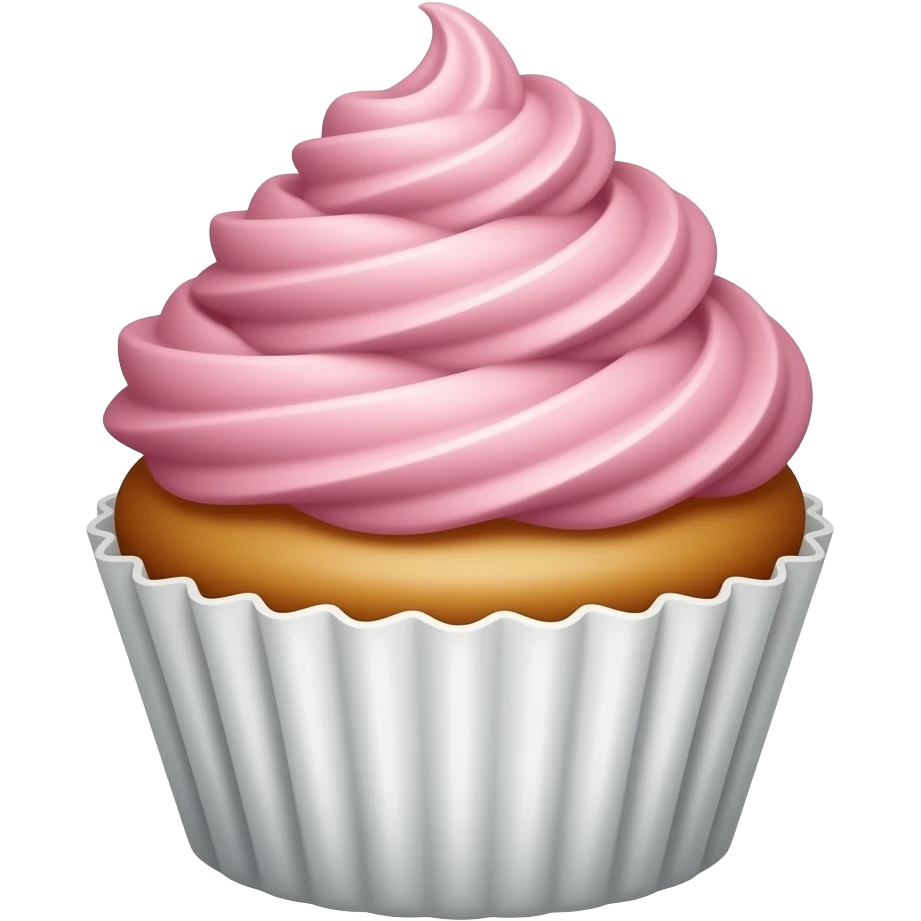Cupcake with pink icing emoji