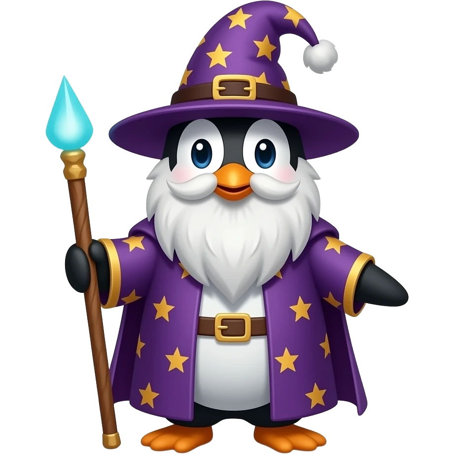 Penguin Wizard emoji