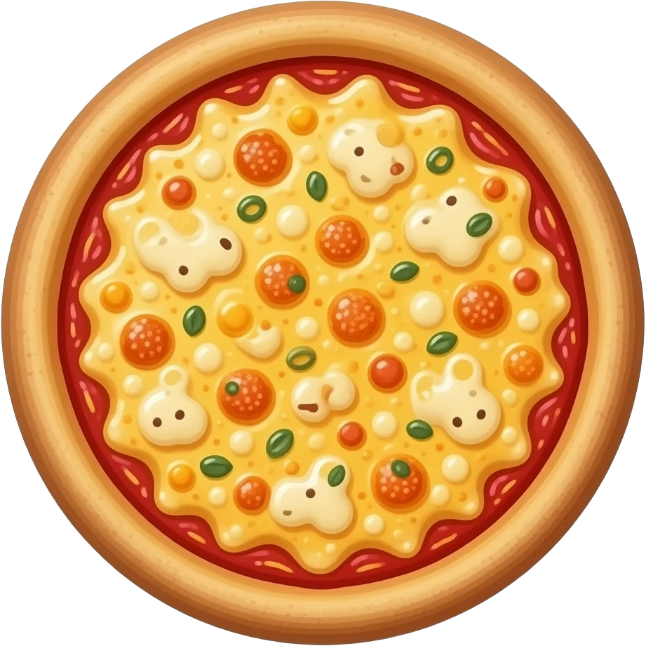 Fresh pizza emoji