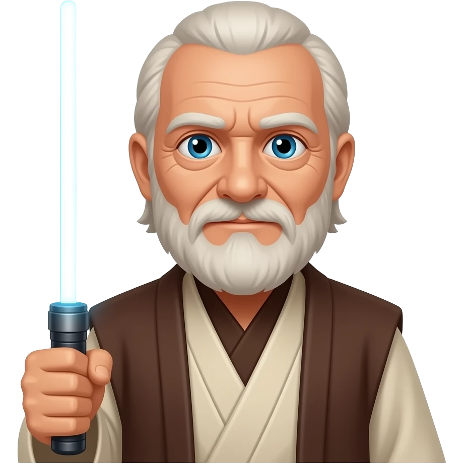 obi wan kenobi avatar holding a blue lightsaber emoji