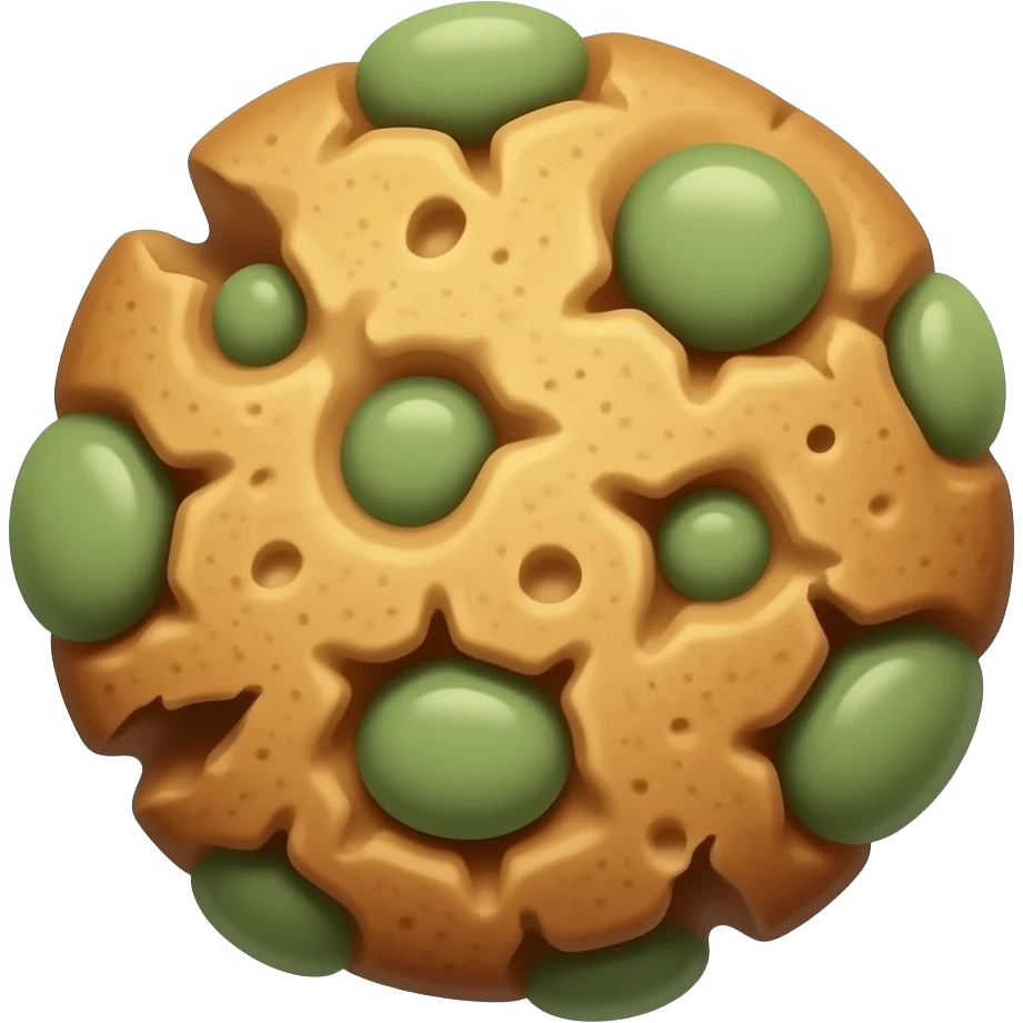 a moldy cookie emoji