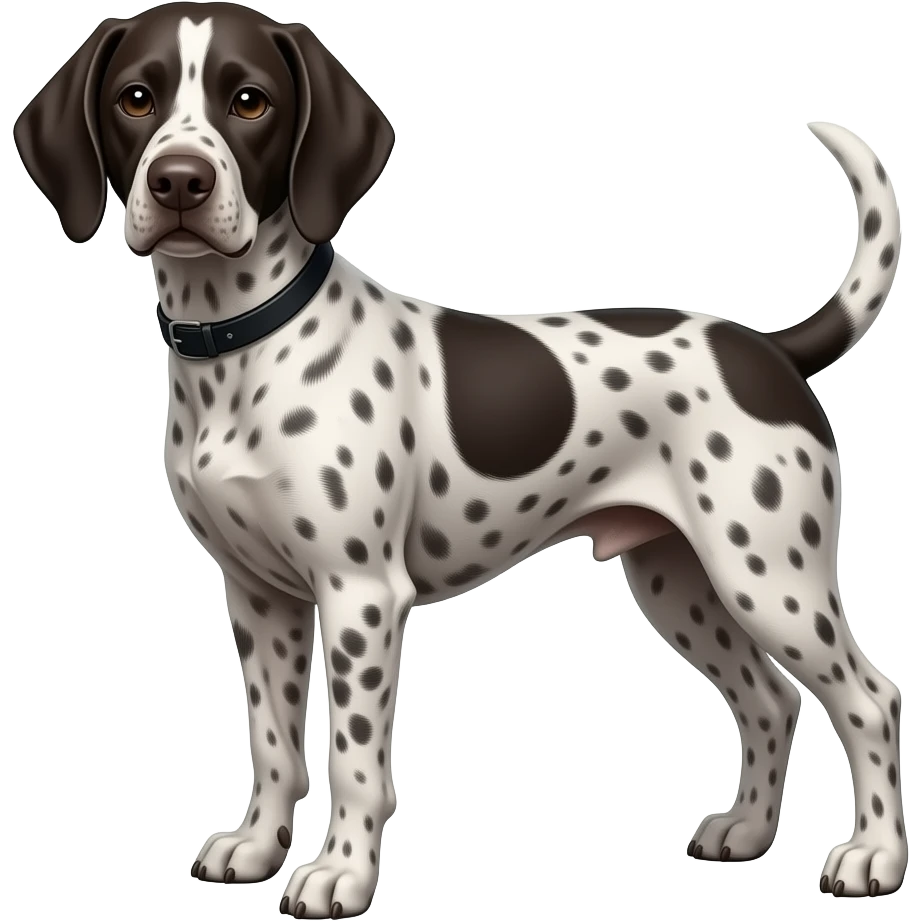 German Shorthair pointer more black with grey roan emoji | AI Emoji ...