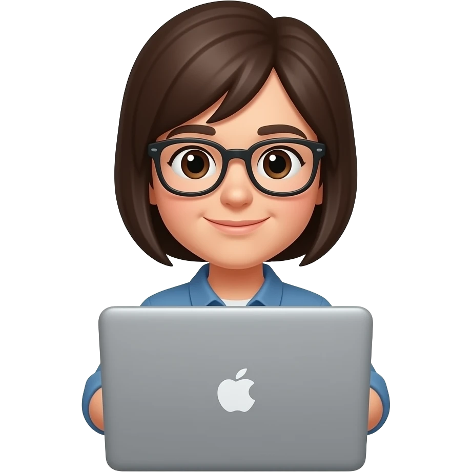 Person behind a laptop. emoji