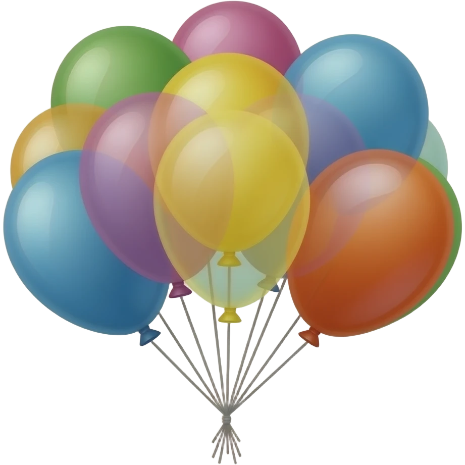 colorful balloons emoji
