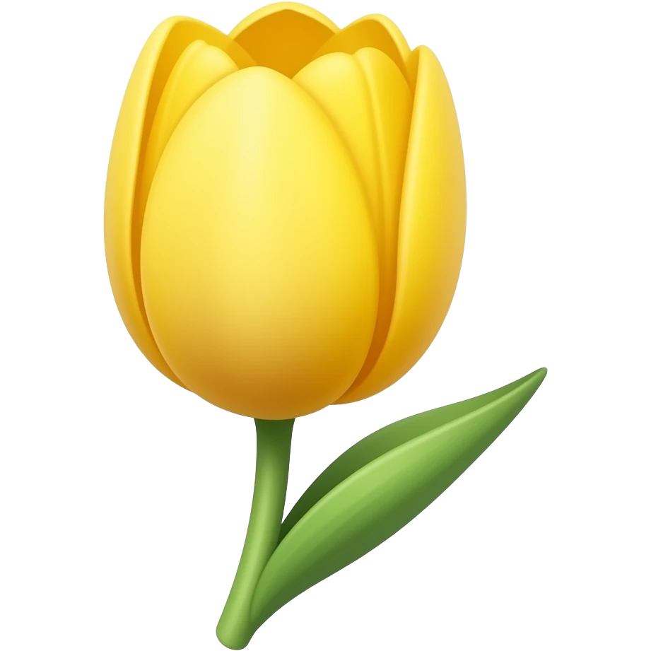 нарисуй эмодзи желтый тюльпан должен быть со стебелем emoji