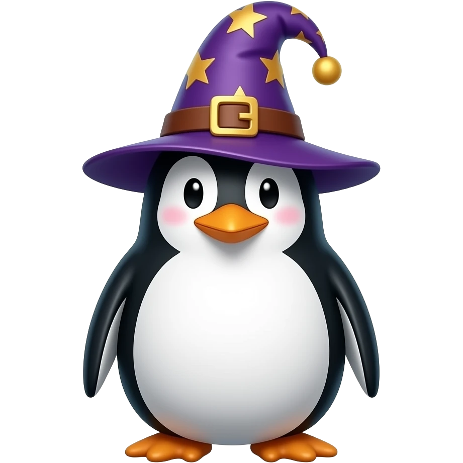 Penguin Wizard emoji