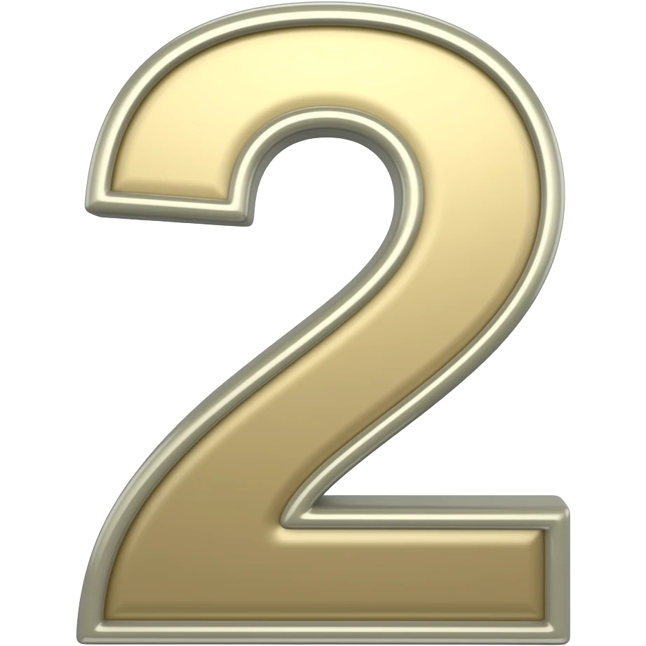 Number 2 emoji