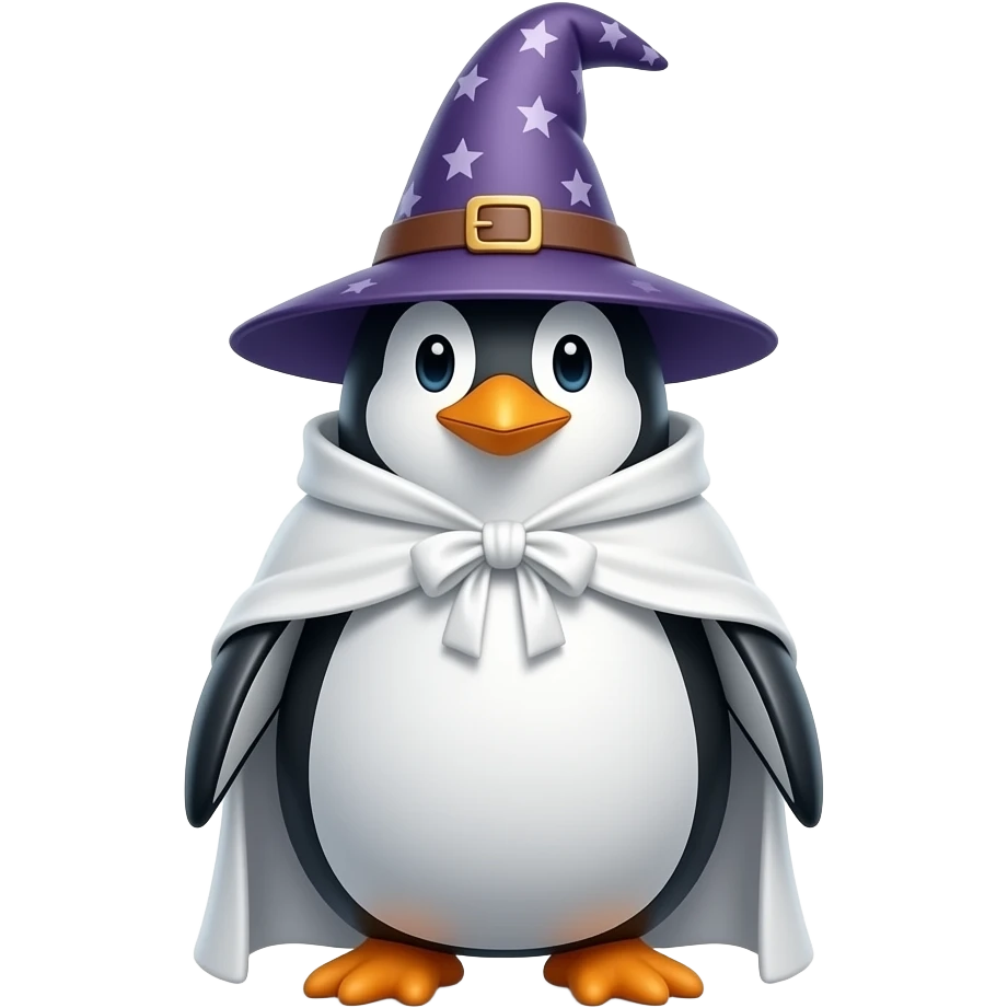 Penguin Wizard emoji