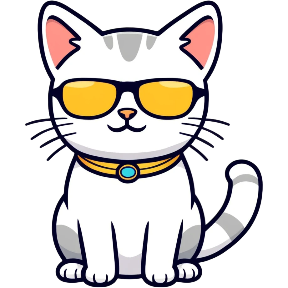 Cat with sunglasses emoji