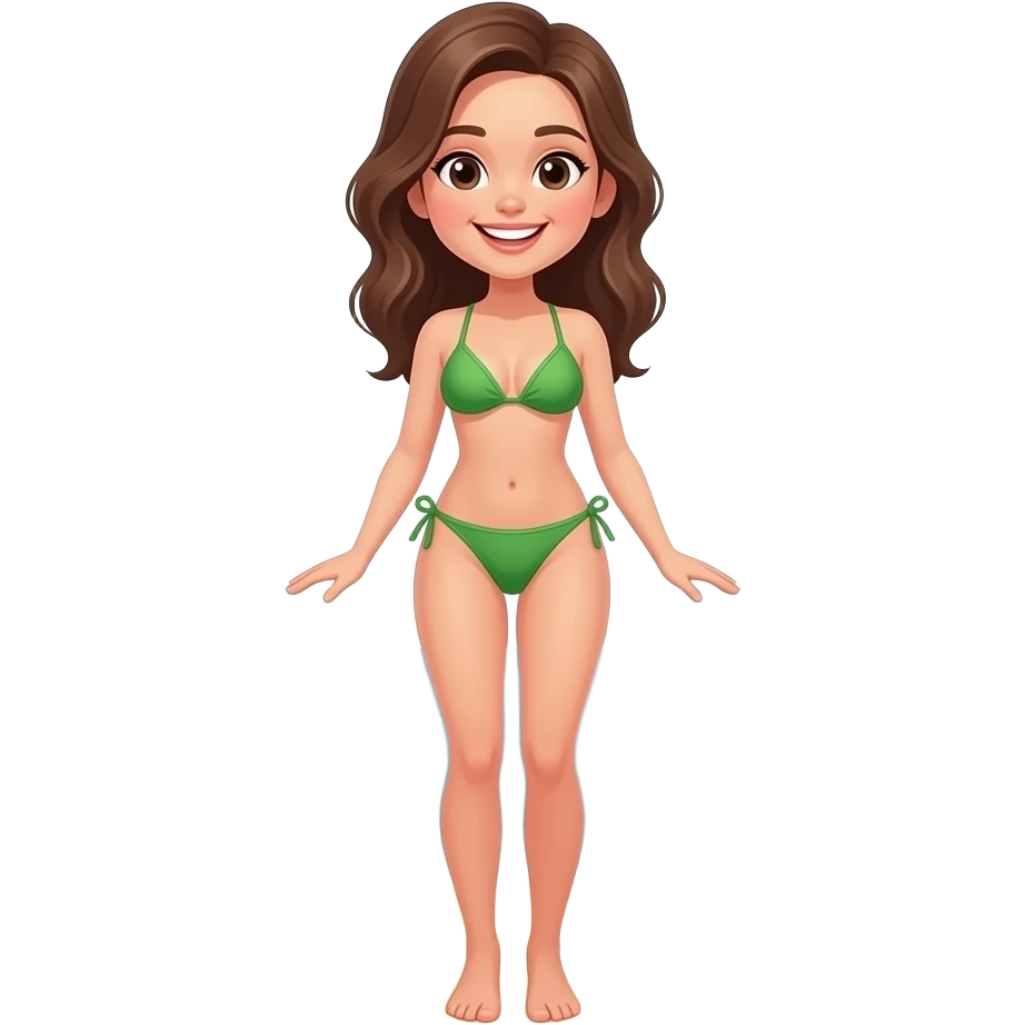 green bikini emoji