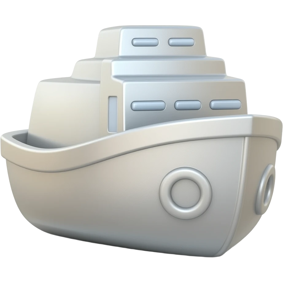 Silver ingots boat shape emoji