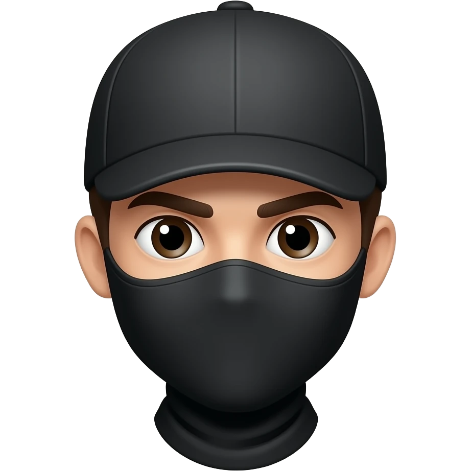 🥷🏼con gorra emoji