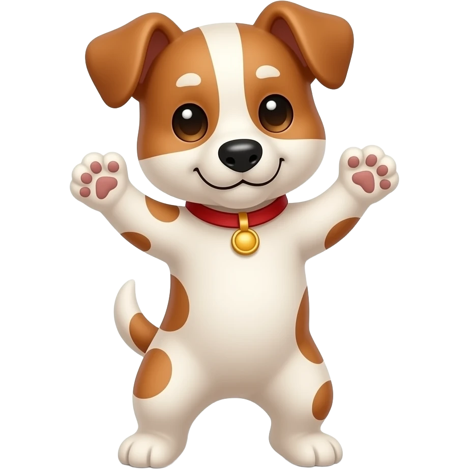 A cute dog  dancing emoji