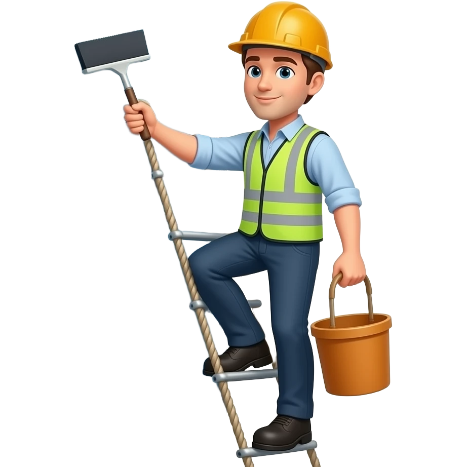a man who cleans building windows, full body emoji