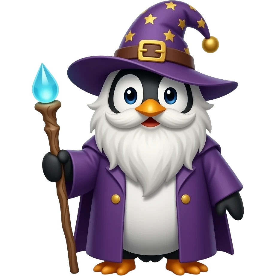 Penguin Wizard emoji