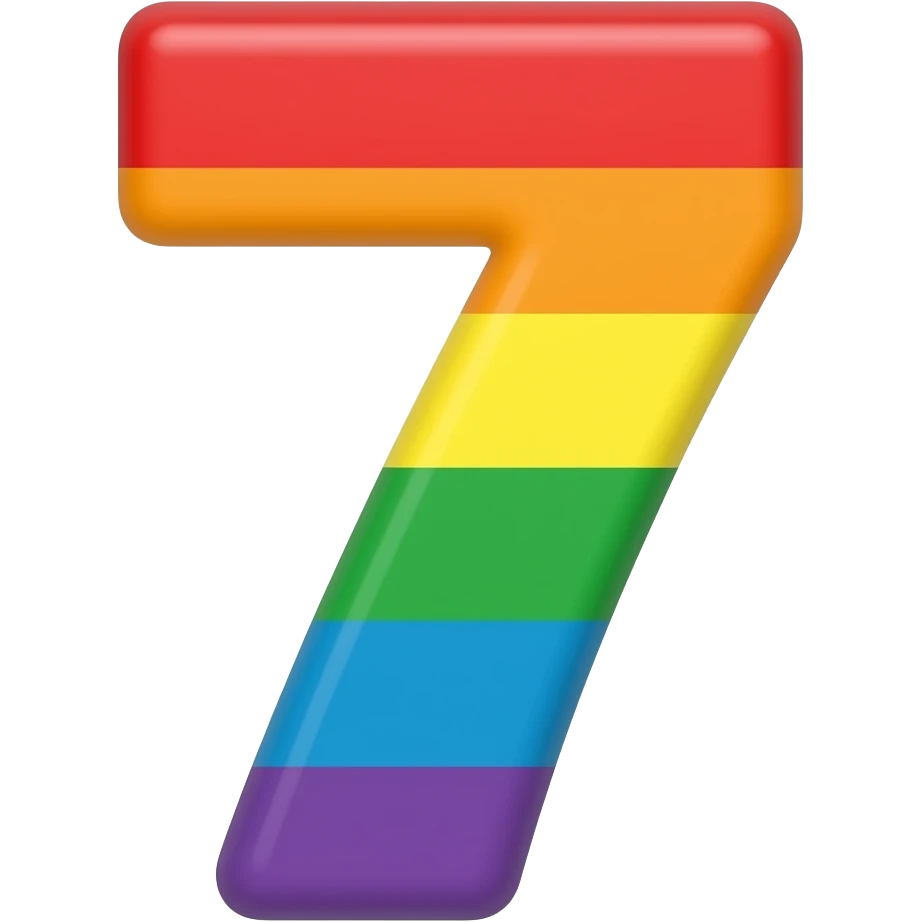 Numberblock 7 Rainbow emoji