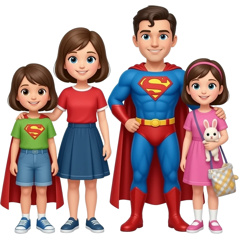 👨‍👩‍👧‍👦🦸 emoji