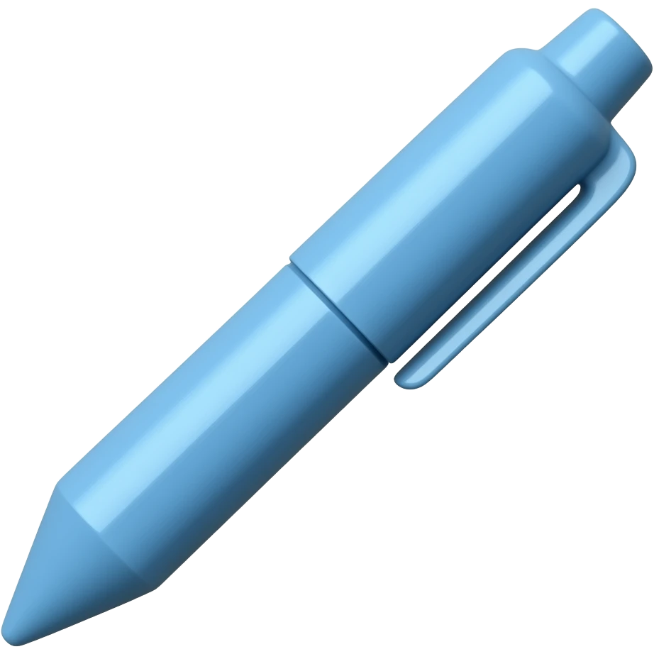 blue pastel pen emoji