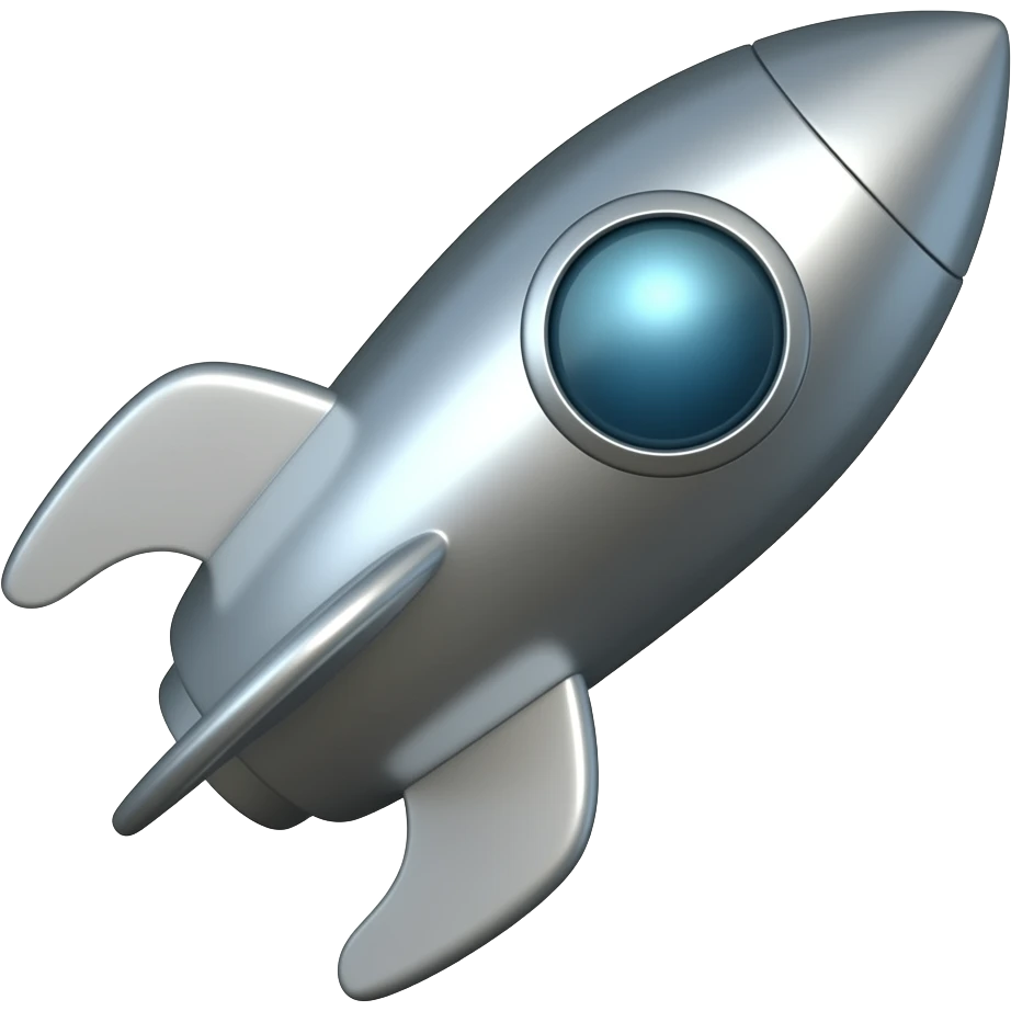 silver rocket emoji