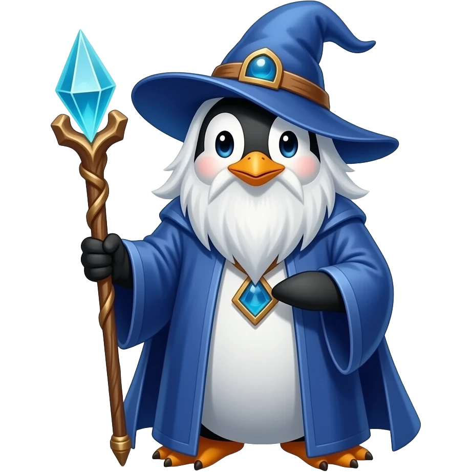 Penguin Wizard emoji