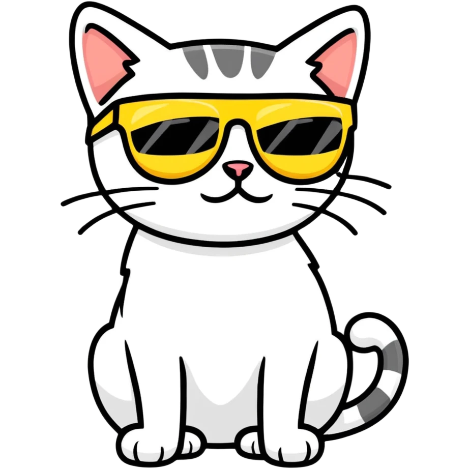 Cat with sunglasses emoji