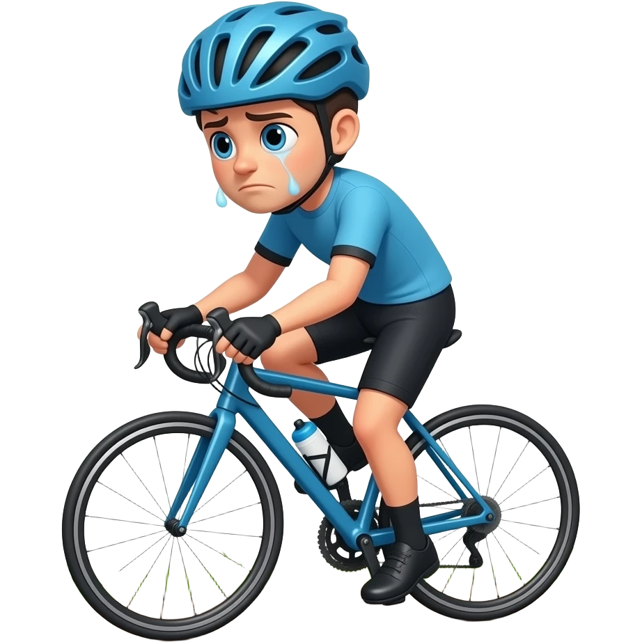 Endişeli bisikletçi emoji