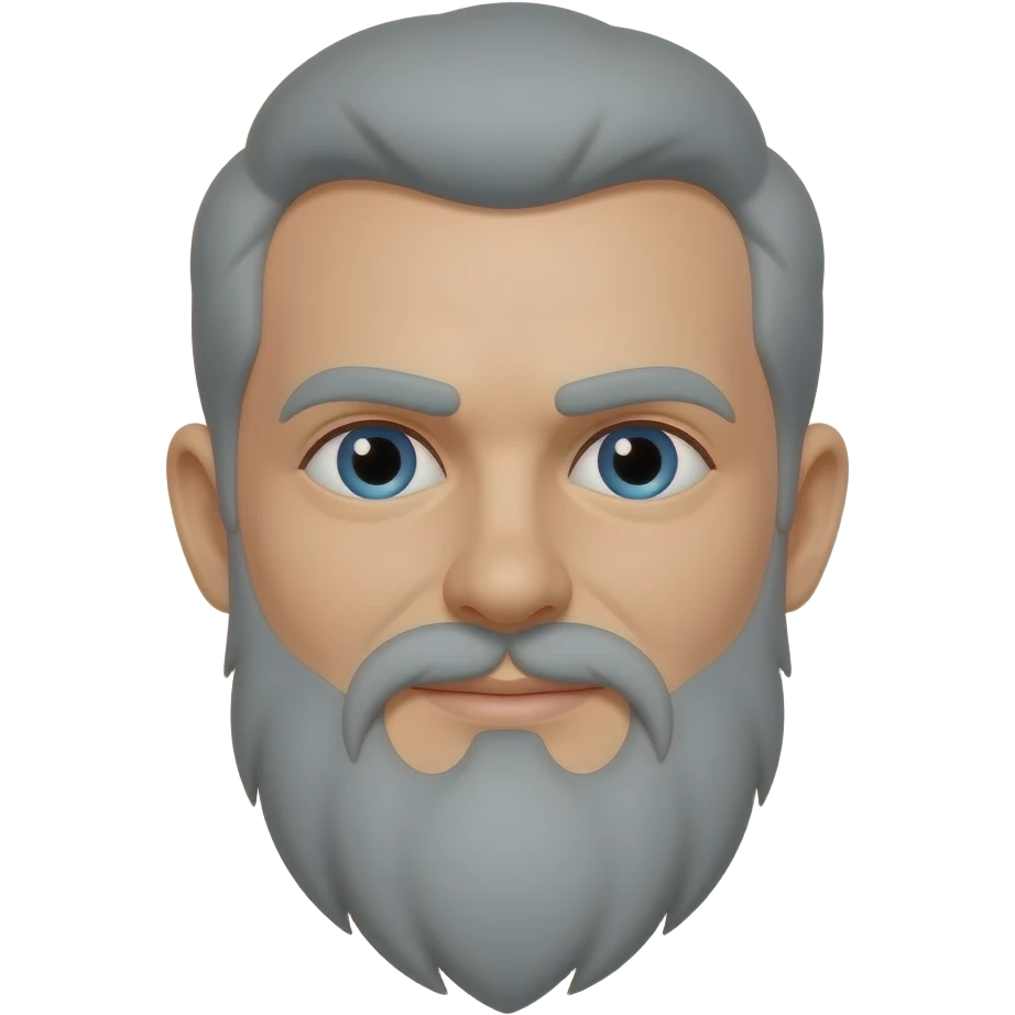 Gray goatee emoji