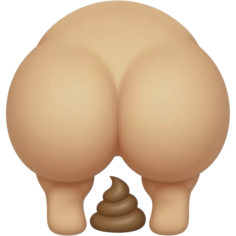 Bare Butt pooping emoji