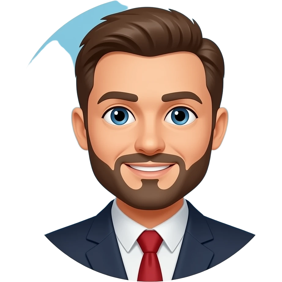 man with round border emoji