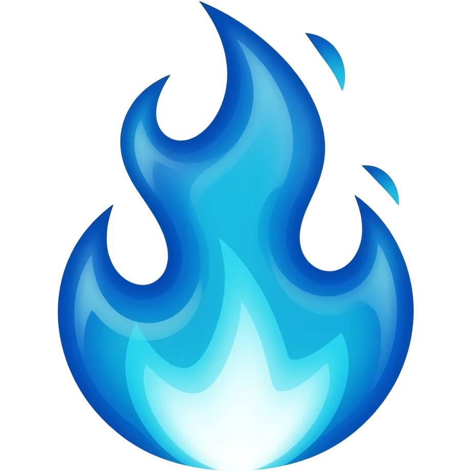 Wicked blue flames emoji