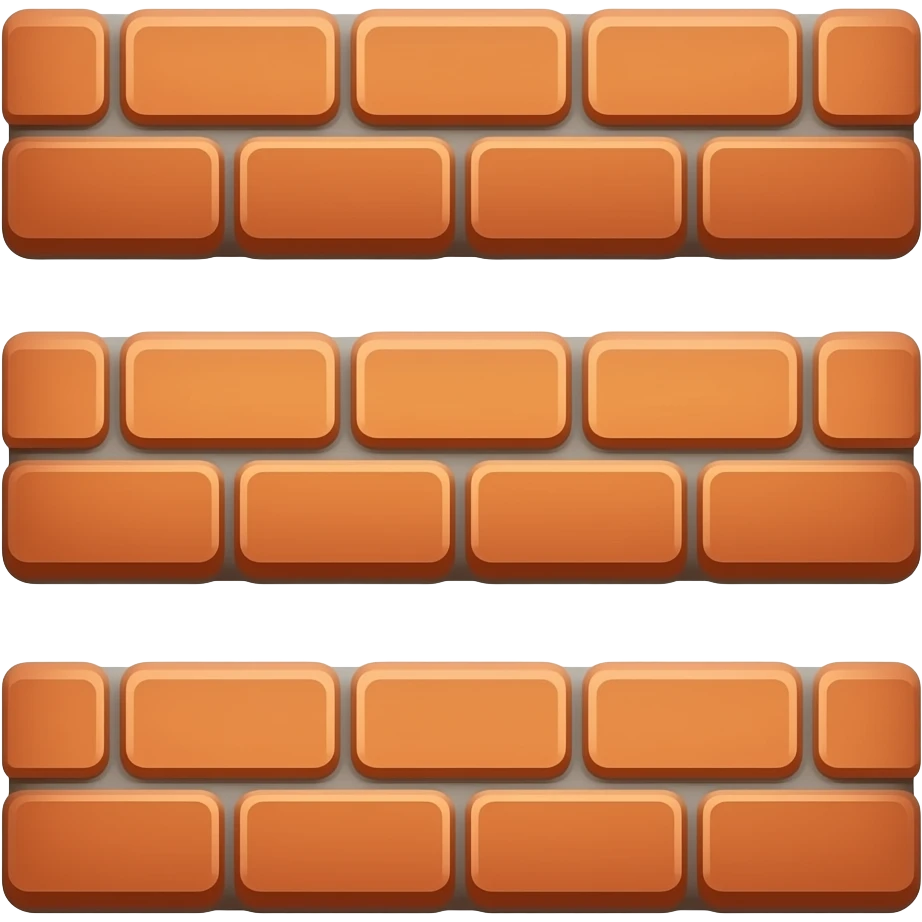 tiga batu bata emoji