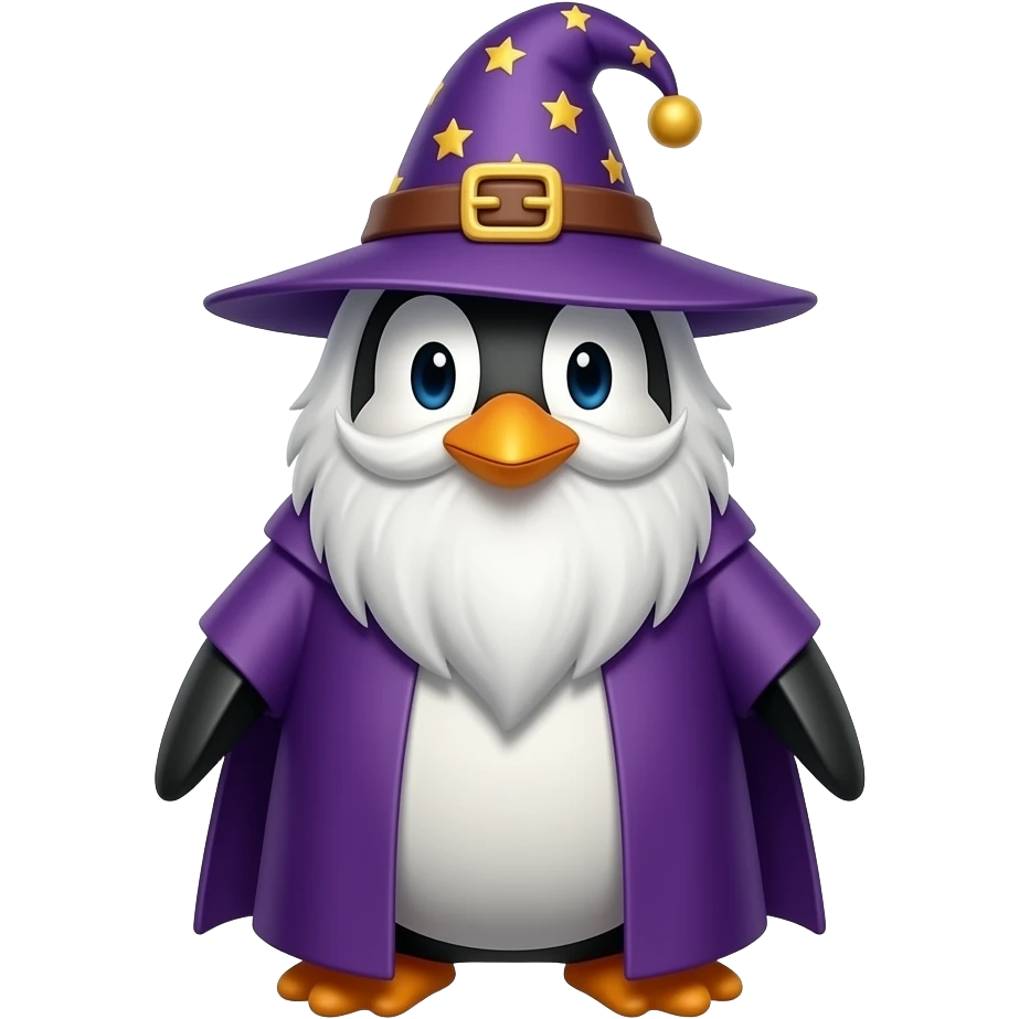 Penguin Wizard emoji