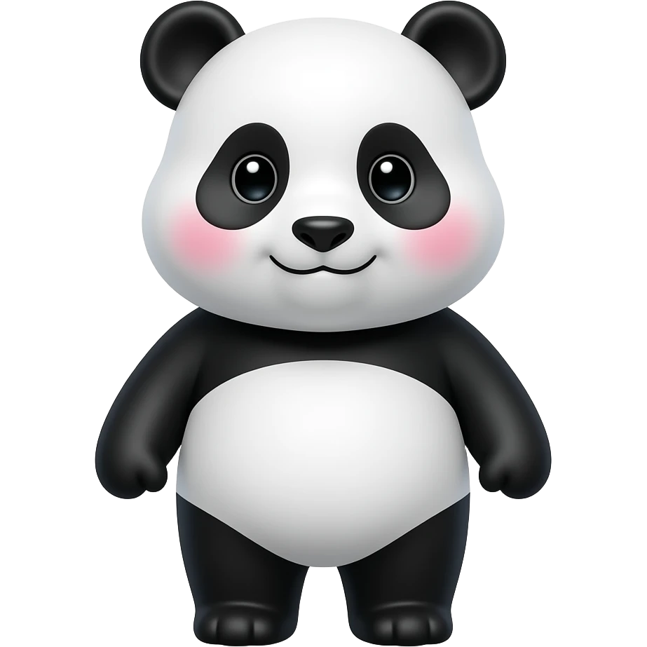 panda blush emoji