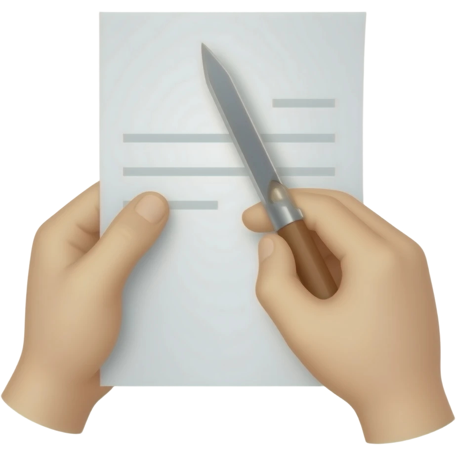 cut a paper emoji